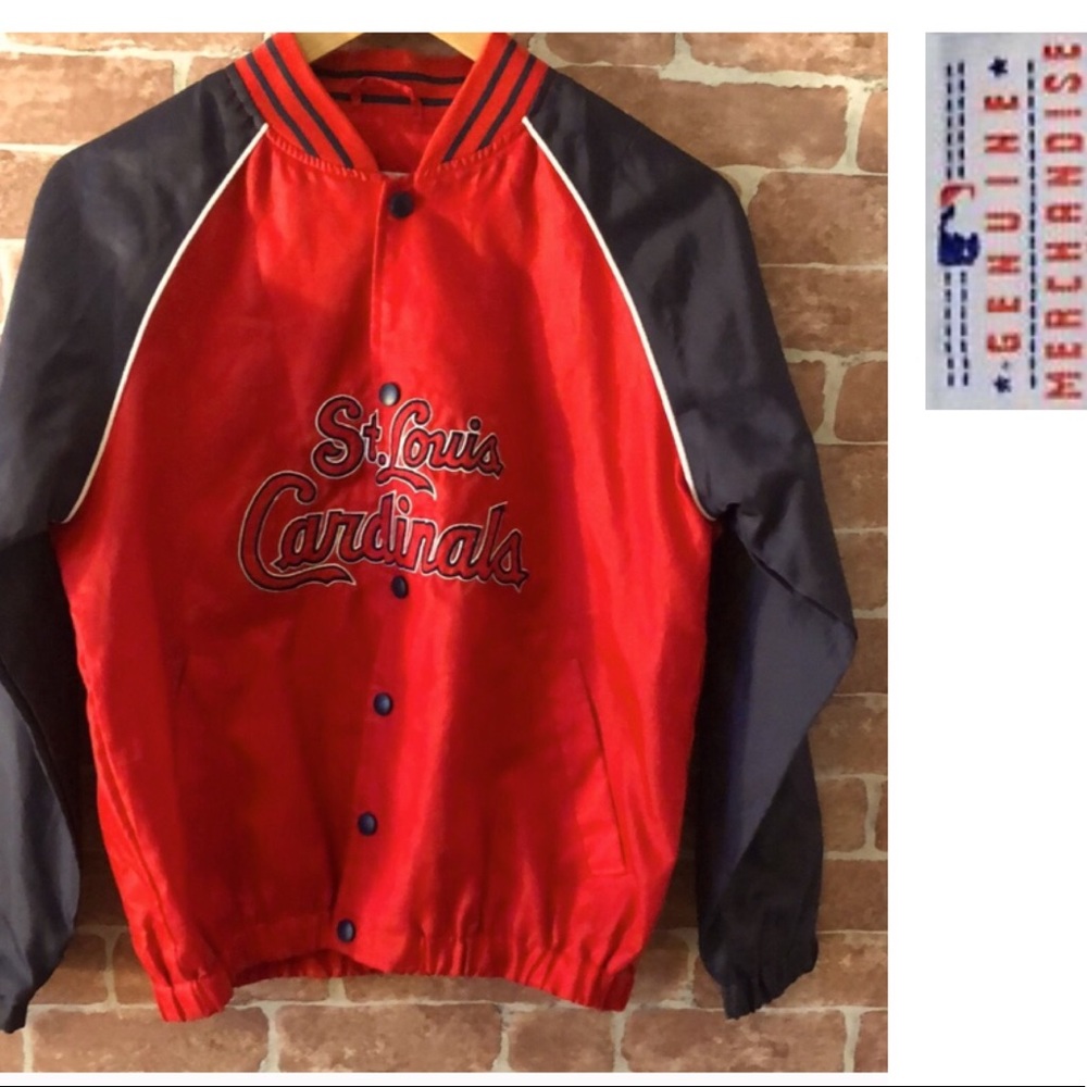 MLB Red and Black St. Louis Cardinals Jacket